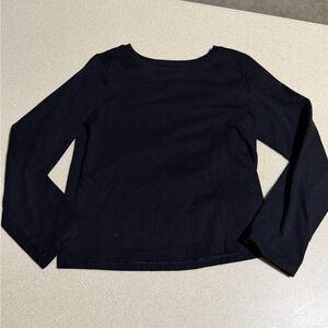 Classic Black Long Sleeve Kids Tee